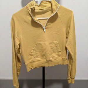 Brandy Melville cropped quarter zip